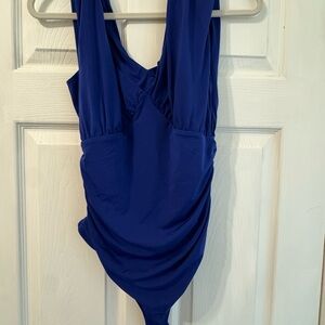 Express Royal Blue Body Contour Bodysuit